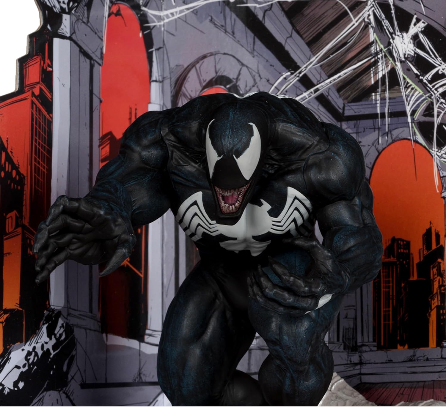 McFarlane Toys - Marvel Venom Sammlerstück im Maßstab 1:10 mit Szene (The Amazing Spider-Man #316