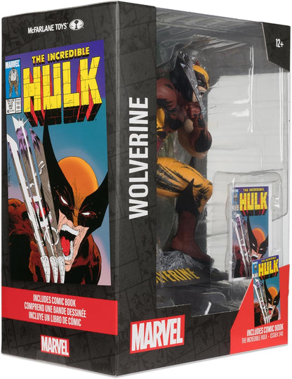 McFarlane Marvel Wolverine 1:6th Scale Collectible with Scene (The Incredible Hulk #340) Toys
