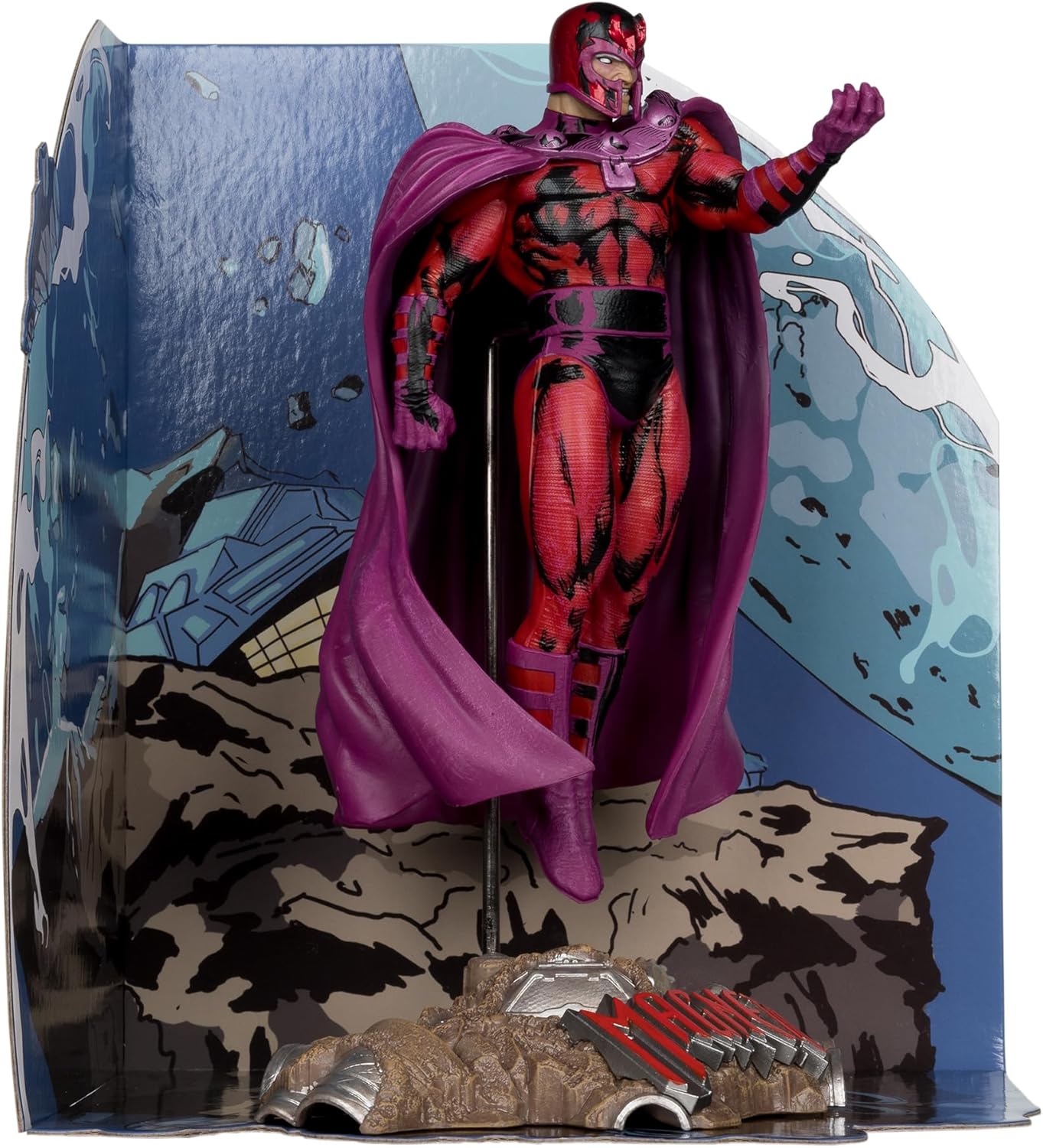McFarlane Marvel Magneto - Juguetes coleccionables a Escala 1:10 con Escena (X-Men #1