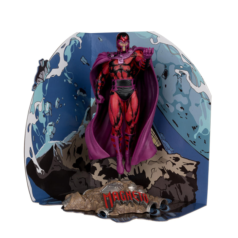 McFarlane Marvel Magneto - Juguetes coleccionables a Escala 1:10 con Escena (X-Men #1