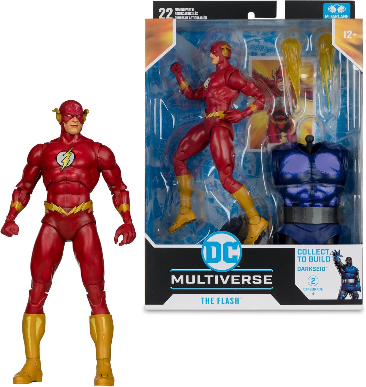 McFarlane Toys - DC Multiverse The Flash (Justice League Task Force) Figura Build-A de 7 pulgadas