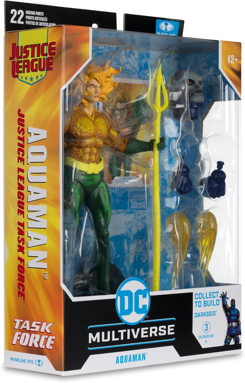McFarlane Toys - DC Multiverse Aquaman (Justice League Task Force) Figura Build-A de 7 pulgadas