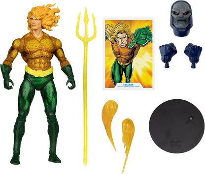 McFarlane Toys - DC Multiverse Aquaman (Justice League Task Force) Figura Build-A de 7 pulgadas