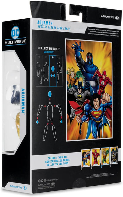 McFarlane Toys - DC Multiverse Aquaman (Justice League Task Force) Figura Build-A de 7 pulgadas