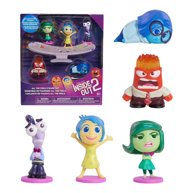 Just Play Conjunto de Figuras coleccionables de Todos los Sentimientos de Inside out 2 de Disney y Pixar, de 2,5 cm a 5,9 cm de Alto, Juguetes para niños a Partir de 3 años
