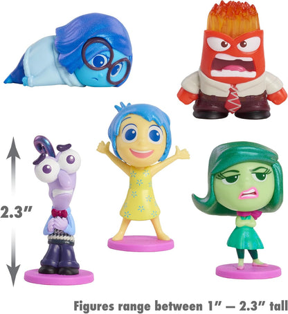Just Play Conjunto de Figuras coleccionables de Todos los Sentimientos de Inside out 2 de Disney y Pixar, de 2,5 cm a 5,9 cm de Alto, Juguetes para niños a Partir de 3 años