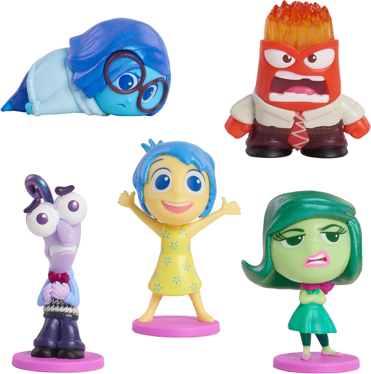 Just Play Conjunto de Figuras coleccionables de Todos los Sentimientos de Inside out 2 de Disney y Pixar, de 2,5 cm a 5,9 cm de Alto, Juguetes para niños a Partir de 3 años