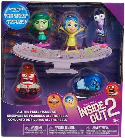 Just Play Conjunto de Figuras coleccionables de Todos los Sentimientos de Inside out 2 de Disney y Pixar, de 2,5 cm a 5,9 cm de Alto, Juguetes para niños a Partir de 3 años