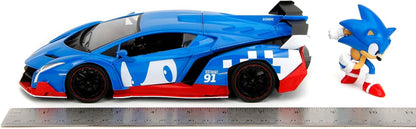 Jada 253255082 Sonic Lamborghini Veneno 1:24 + pers, Blue