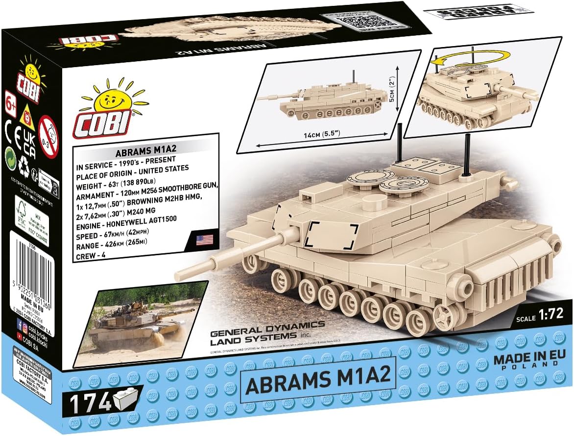 Cobi - World War II - Abrams M1A2 174 pcs (Not For Sale In Hungary) /Toys