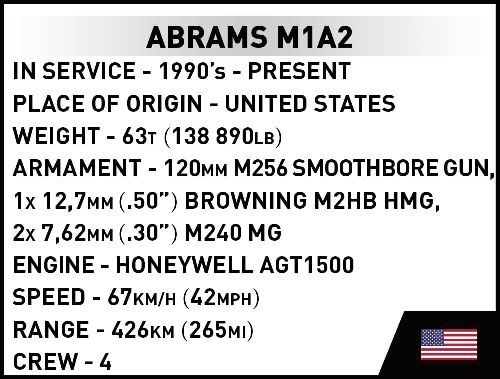 Cobi - World War II - Abrams M1A2 174 pcs (Not For Sale In Hungary) /Toys