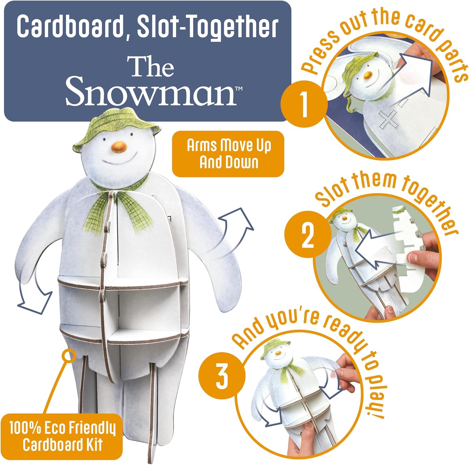 Build Your Own The Snowman™ Christmas Eve Box - Includes Snowman Kit, Activity Book, Door Hanger, Face Mask & Skittle Game - Ages 4+