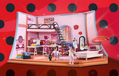 PLAYMOBIL Miraculous 71334 Miraculous: Marinettes Loft, bunter Spielspaß inklusive Marinette, Manon und Zubehör, Abenteuer mit Ladybug, detailreiches Spielzeug für Kinder ab 4 Jahren