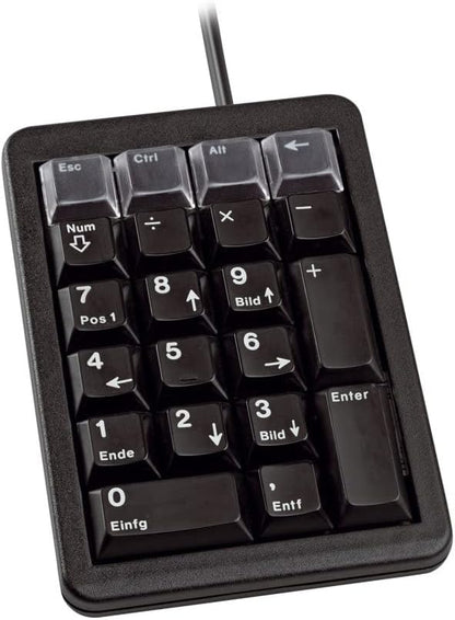 CHERRY G84-4700, Programmable Keypad, French Layout with Numeric Keypad, Wired (USB-Connection), Plug & Play, Mechanical ML Switches, Black
