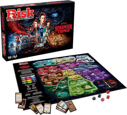Stranger Things RISK Board Game Familiy Game Strategy Game use tactics, diplomacy, and resources 2–5 players and makes a great gift for fans aged 15 and up