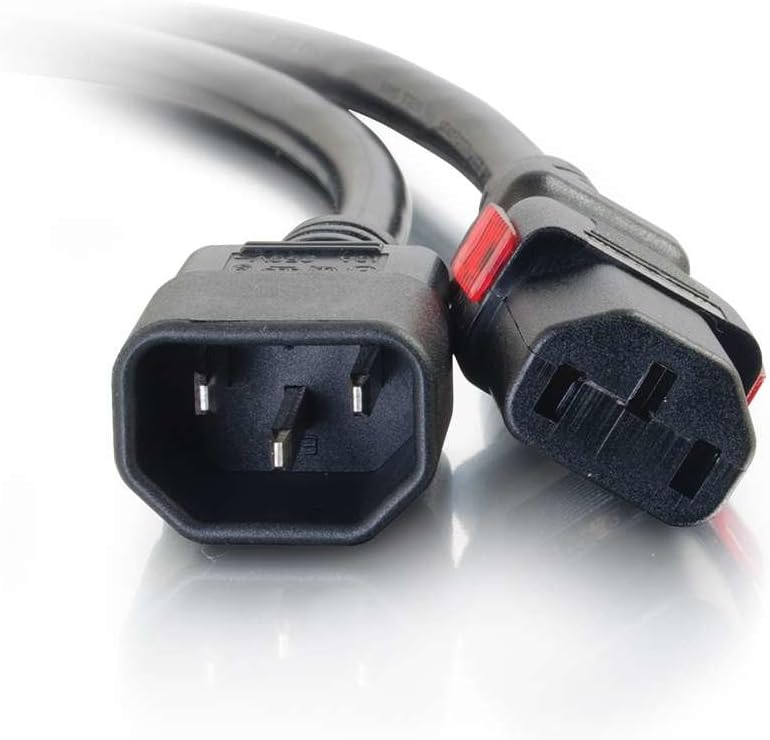 C2G 3ft C14 to C13 Power Cable. Locking C14 to C13 10A 250V Black