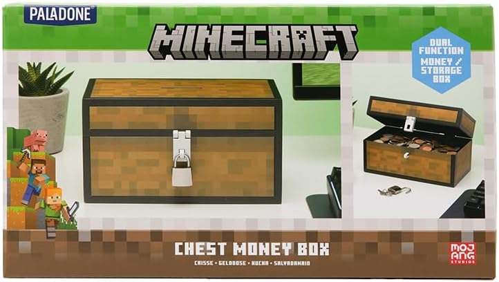 Paladone Minecraft Chest Money Box, Multicolor, One Size