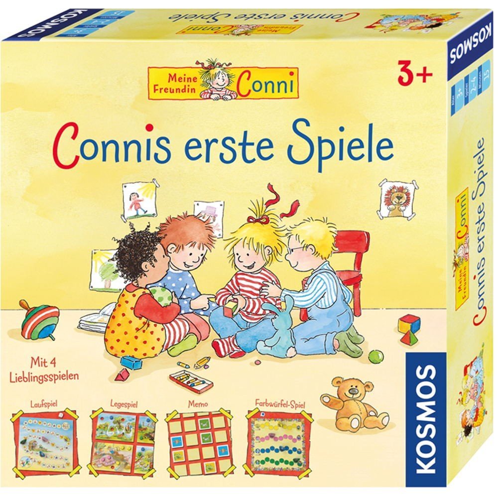 KOSMOS 697655 - Connis erste Spiele, Spielesammlung für Kinder ab 3 Jahren, vier verschiedene Kinderspiele für 2 - 4 Spieler