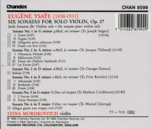 6 Sonaten Für Violine Solo