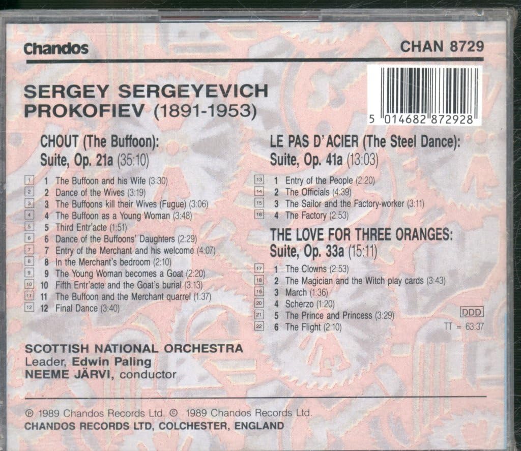 Chout - Suite Op. 21A / Le Pas D`Acier - Suite Op. 41A / The Love For Three Oranges - Suite Op. 33A