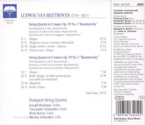 Streichquartett 1+2 (Op.59