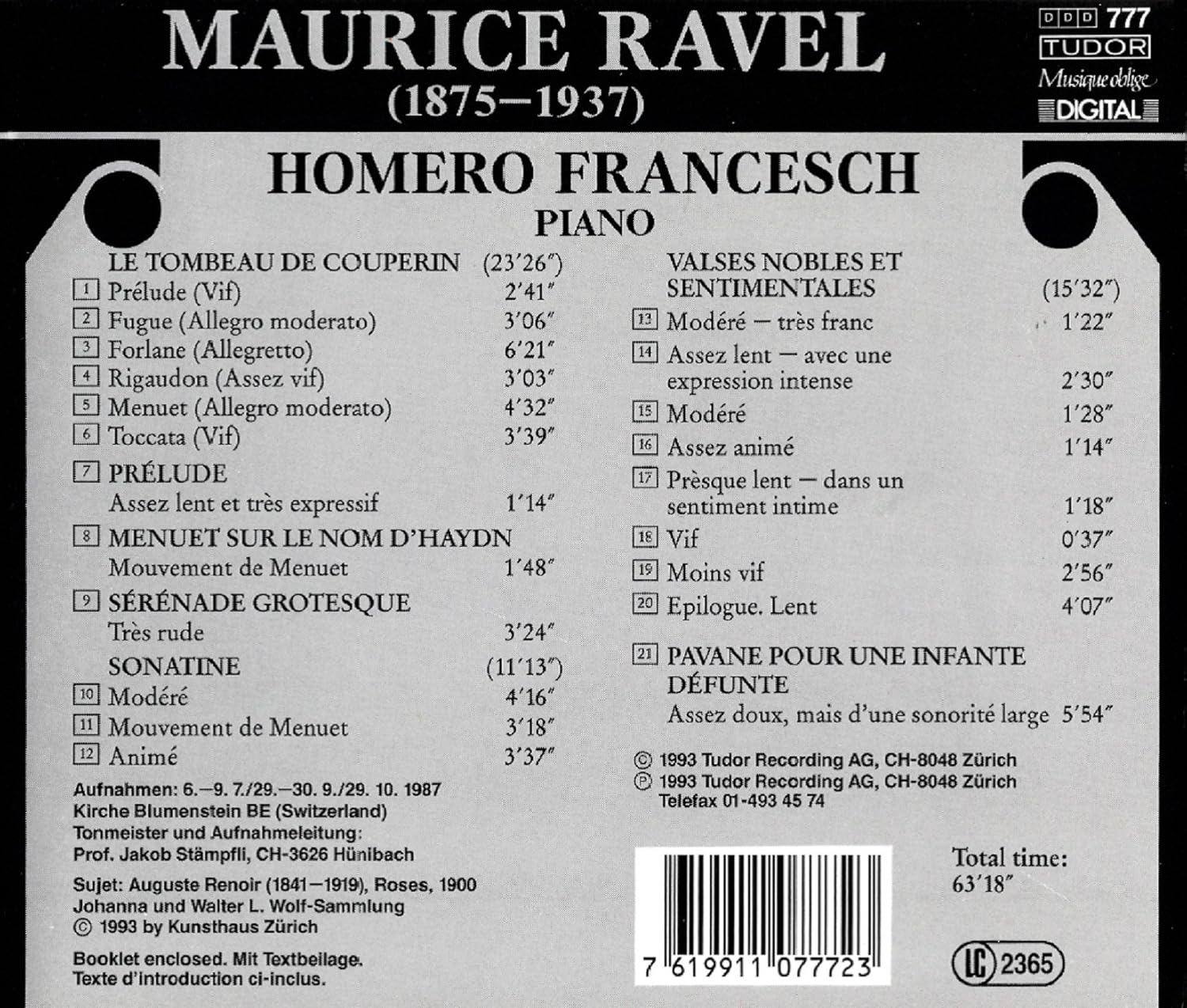 Tombeau de Couperin/Valses/+