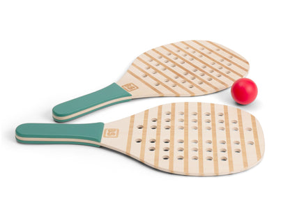 BS Toys Padel-Schläger aus Holz - Indoor- und Outdoor-Spielzeug - Fördert visuell-motorische Koordination, Konzentration und gesunden Wettbewerb - Für Kinder ab 5 Jahren und älter - 2 Spieler