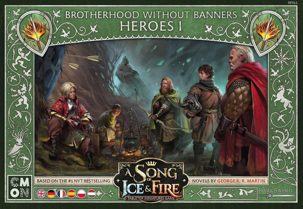 CMON, A Song of Ice & Fire - Brotherhood Heroes I (Heroes of the Brotherhood without Banner I), Expansion, Tabletop, 2 Players, Ages 14+, 45-60 Minutes, German