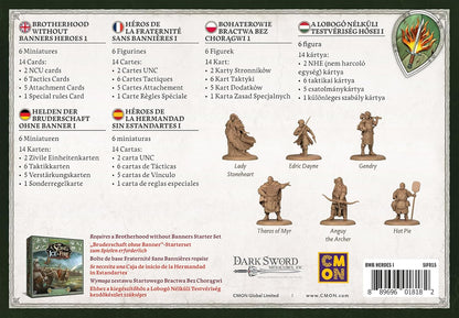 CMON, A Song of Ice & Fire - Brotherhood Heroes I (Heroes of the Brotherhood without Banner I), Expansion, Tabletop, 2 Players, Ages 14+, 45-60 Minutes, German