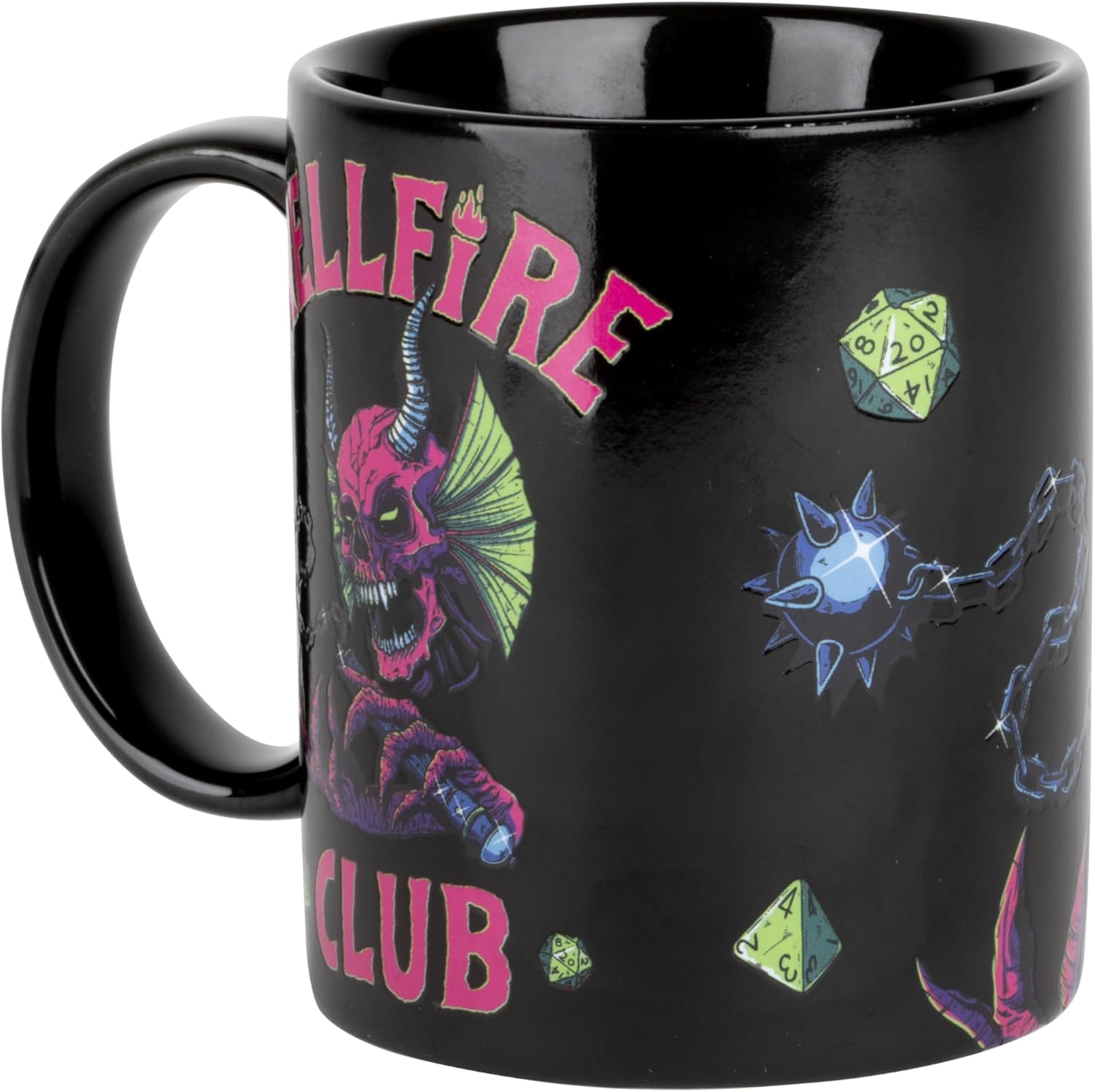 Konix Stranger Things Thermoreaktive Tasse - 320 ml - Duel Vecna vs Eleven Motiv - Schwarz