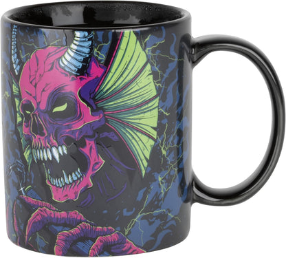 Konix Stranger Things Thermoreaktive Tasse - 320 ml - Duel Vecna vs Eleven Motiv - Schwarz