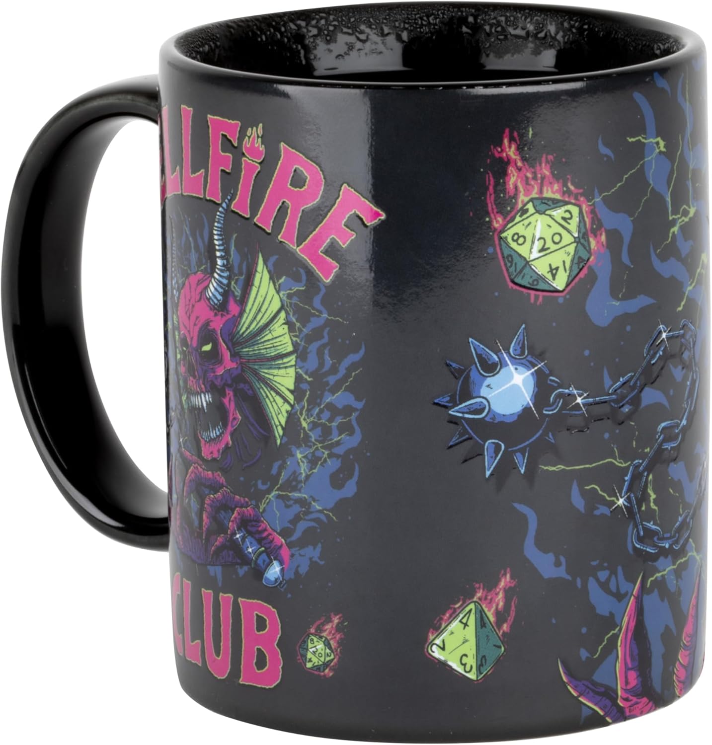 Konix Stranger Things Thermoreaktive Tasse - 320 ml - Duel Vecna vs Eleven Motiv - Schwarz
