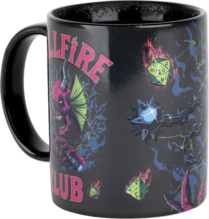 Konix Stranger Things Thermoreaktive Tasse - 320 ml - Duel Vecna vs Eleven Motiv - Schwarz