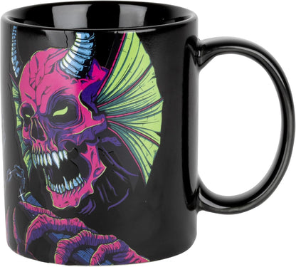 Konix Stranger Things Thermoreaktive Tasse - 320 ml - Duel Vecna vs Eleven Motiv - Schwarz