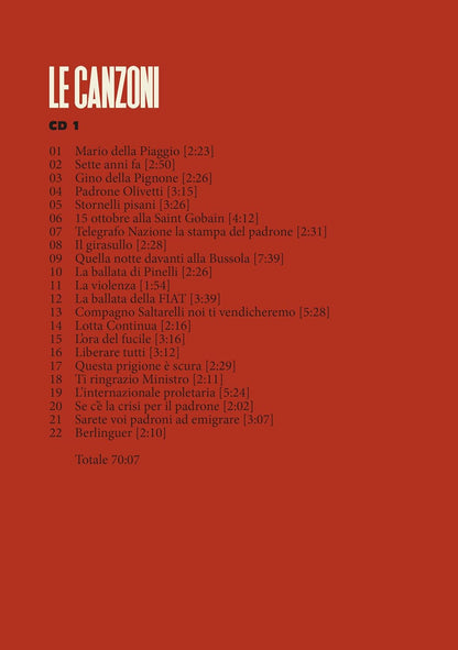Il canzoniere del proletariato. Le canzoni di Lotta Continua, i testi e le musiche. Con CD-Audio