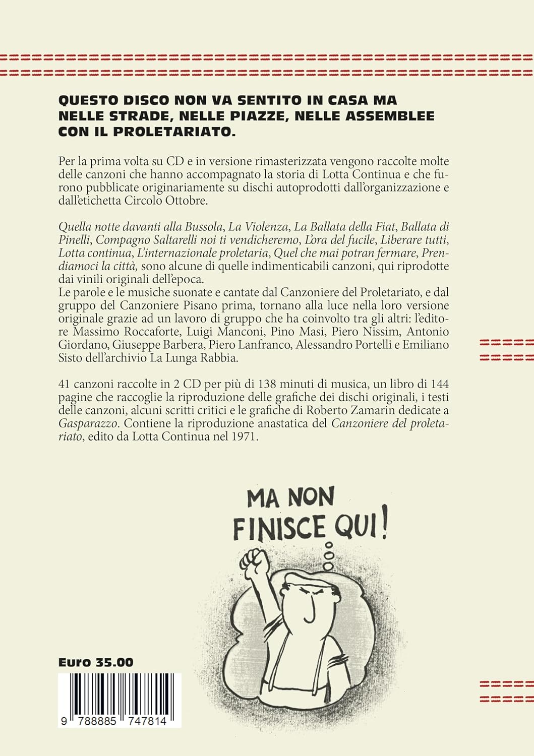Il canzoniere del proletariato. Le canzoni di Lotta Continua, i testi e le musiche. Con CD-Audio