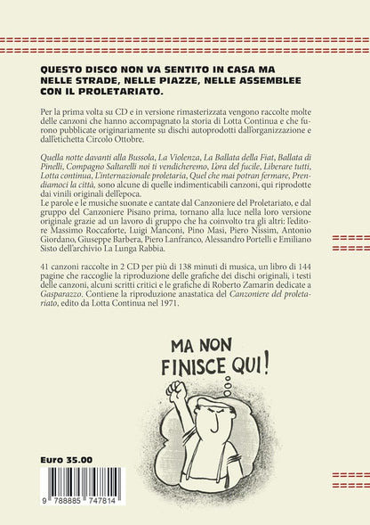 Il canzoniere del proletariato. Le canzoni di Lotta Continua, i testi e le musiche. Con CD-Audio
