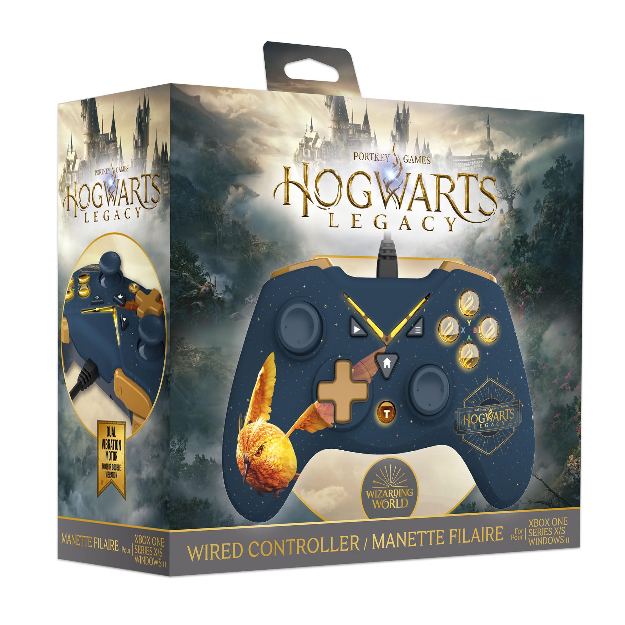 Freaks and Geeks Harry Potter Hogwarts Legacy Golden Snidget PC/XBOX kabel controller blauw