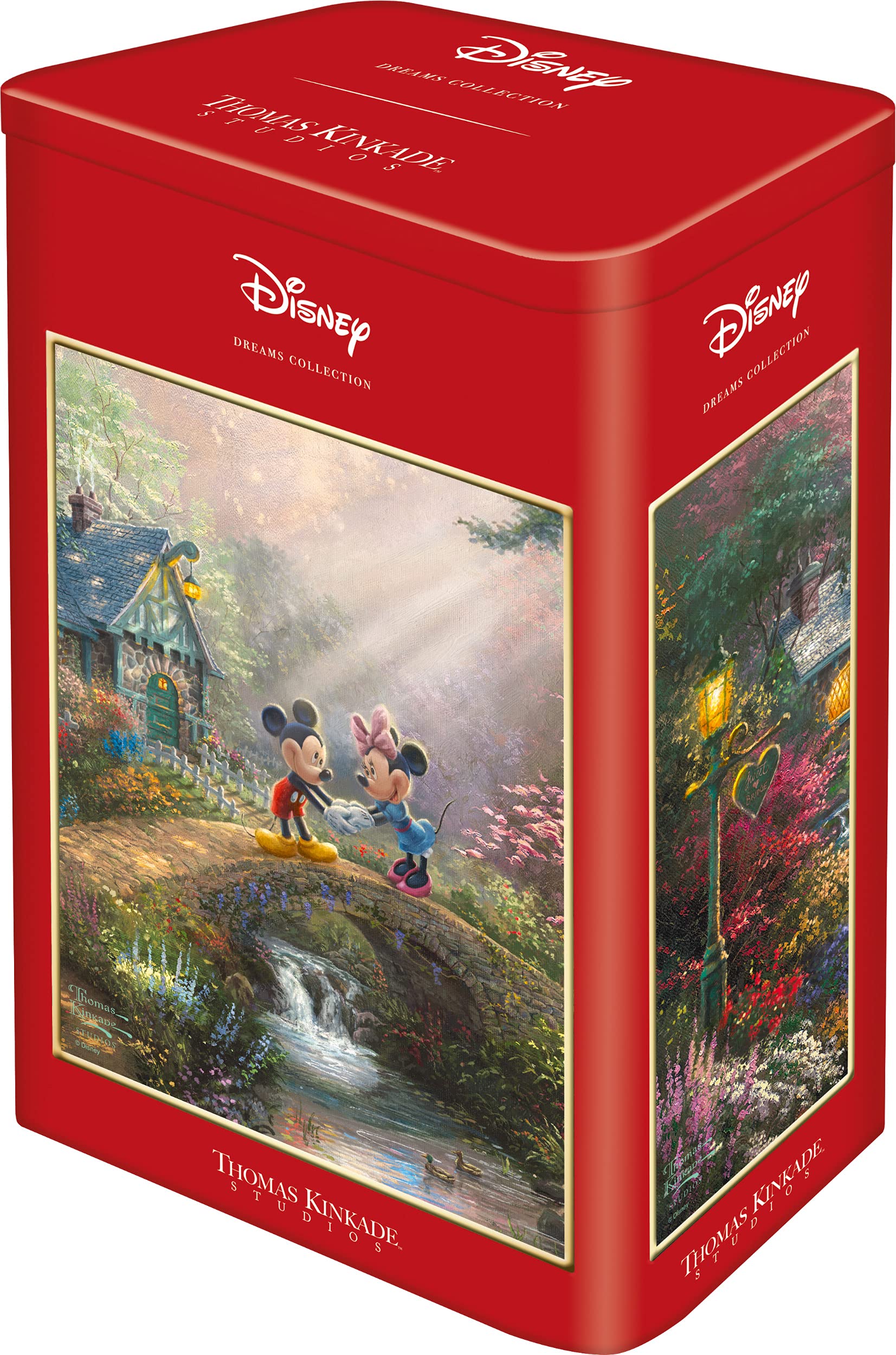 Schmidt Spiele 59928 Thomas Kinkade, Disney, Mickey & Minnie in Hawaii, 500 Pieces Puzzle in a Nostalgia Tin, Colourful