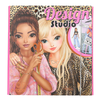 Depesche 13345 Creëer je TOPModel - Kleurboek Design Studio, met 30 pagina's voor het ontwerpen van modelmotieven, incl. stickers, sjabloon en nog veel meer.