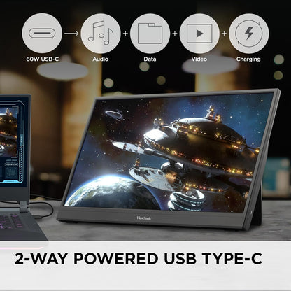 Viewsonic Vx1654 - Led Monitor - Gaming - 16`` (15.6`` Viewable) - Portable - 1920 X 1080 Full Hd (1080P) @ 144 Hz - 250 C