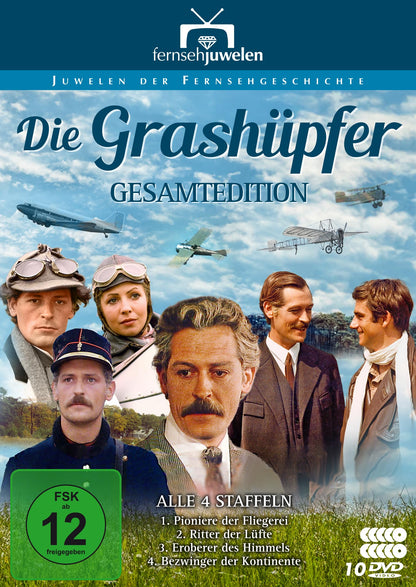 Die Grashüpfer - Gesamtedition (Alle 4 Staffeln: 1. Pioniere der Fliegerei, 2. Ritter der Lüfte, 3. Eroberer der Himmels, 4. Bezwinger der Kontinente) (Fernsehjuwelen) (10 DVDs