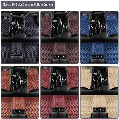 JRZCXGZX Customized Car Floor Mats for Peugeot 308 2016 2017 2018 2019 (RHD) Leather Full Coverage Pads Carpets Protection Car Mat Non-Slip All Weather Floor Liners,Black Style