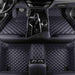 JRZCXGZX Customized Car Floor Mats for Peugeot 308 2016 2017 2018 2019 (RHD) Leather Full Coverage Pads Carpets Protection Car Mat Non-Slip All Weather Floor Liners,Black Style