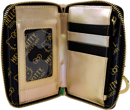 Loungefly Sanrio 50th Anniversary Gold Zip Around Wallet