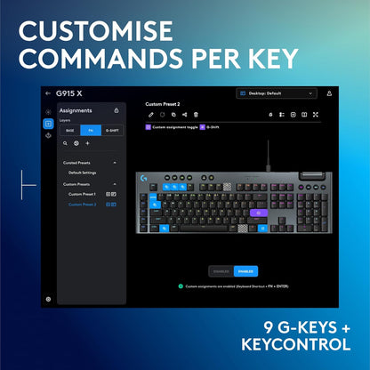 G915 Low Profile Wired Keyboard - BLACK