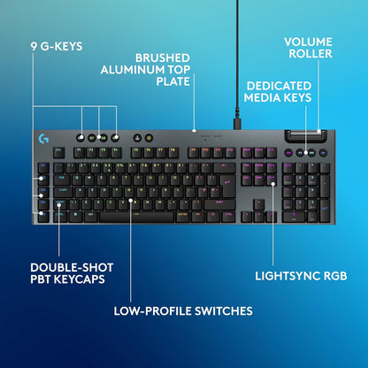 G915 Low Profile Wired Keyboard - BLACK