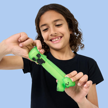 Heroes of Goo Jit Zu Minecraft Stretchy Characters, Creeper, Super Crunchy Goo Filling With Hidden Gunpowder Piece Inside