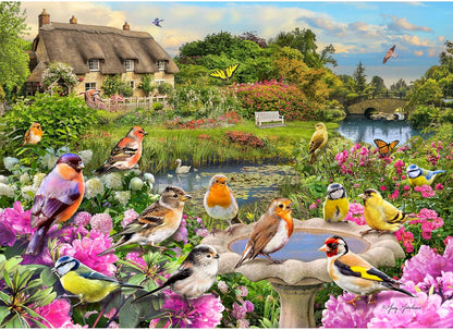 Birdsong by the Stream | 1000 Piece Jigsaw Puzzle | British Garden Birds | Sustainable Jigsaw Puzzle for Adults | Premium 100% Recycled Board | Great Gift for Adults | Gibsons Games