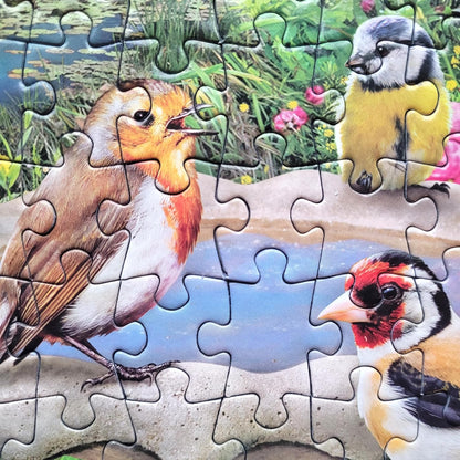 Birdsong by the Stream | 1000 Piece Jigsaw Puzzle | British Garden Birds | Sustainable Jigsaw Puzzle for Adults | Premium 100% Recycled Board | Great Gift for Adults | Gibsons Games